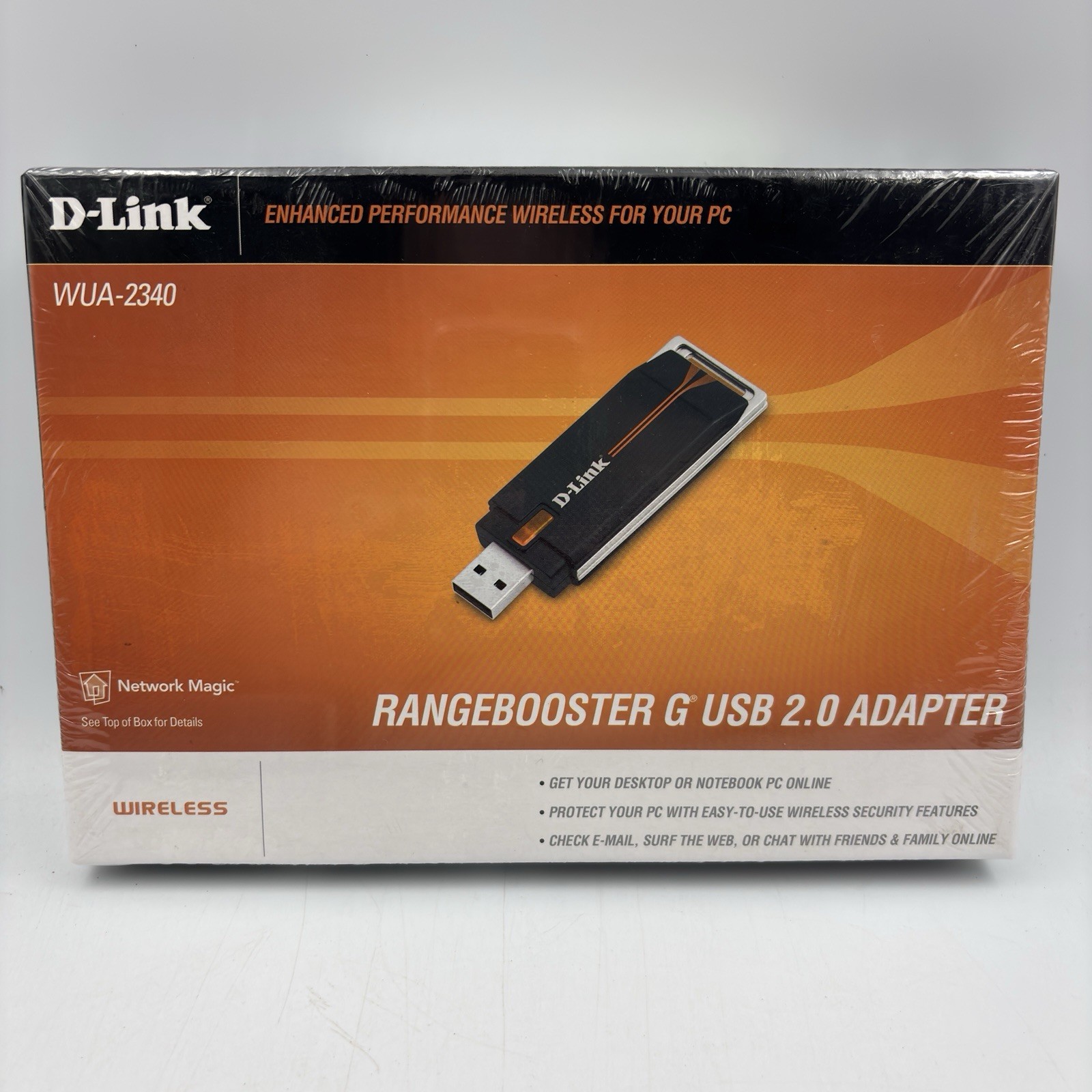 D-Link WUA-2340 Wireless G USB 2.0 Adapter DLink USB for Computer SEALED NEW
