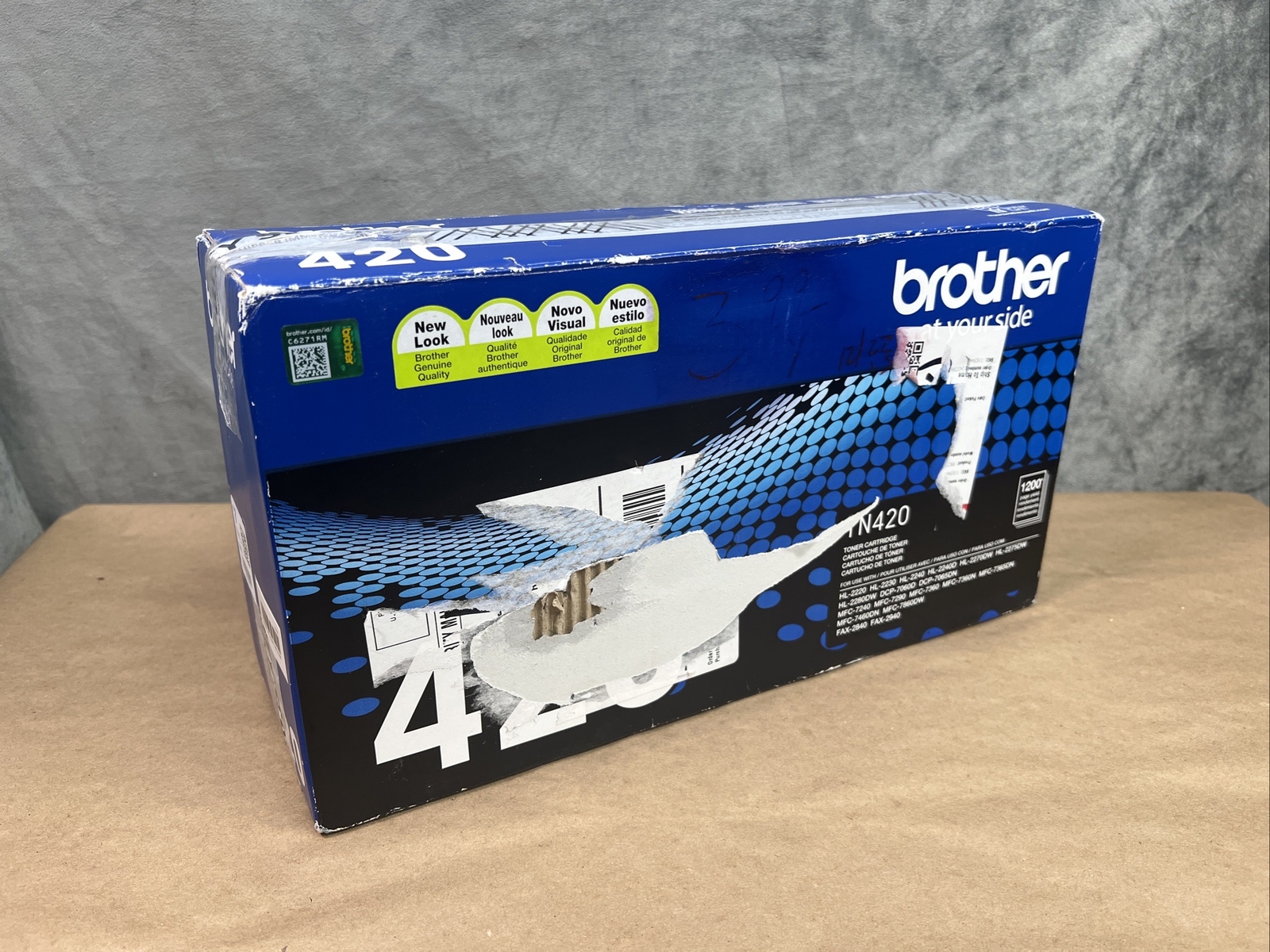 Genuine OEM Brother TN420 Black Toner Cartridge TN-420 New