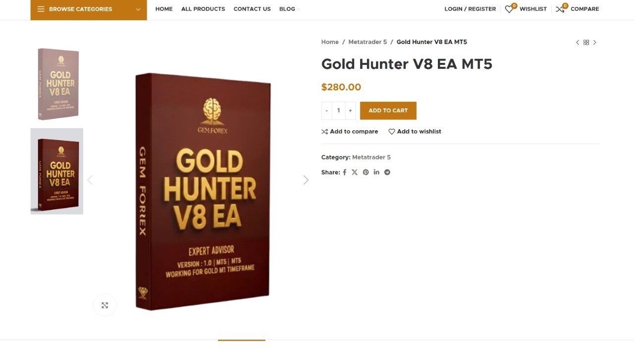 Gold Hunter Trading Bot MT5 EA MQL5 Expert Advisor