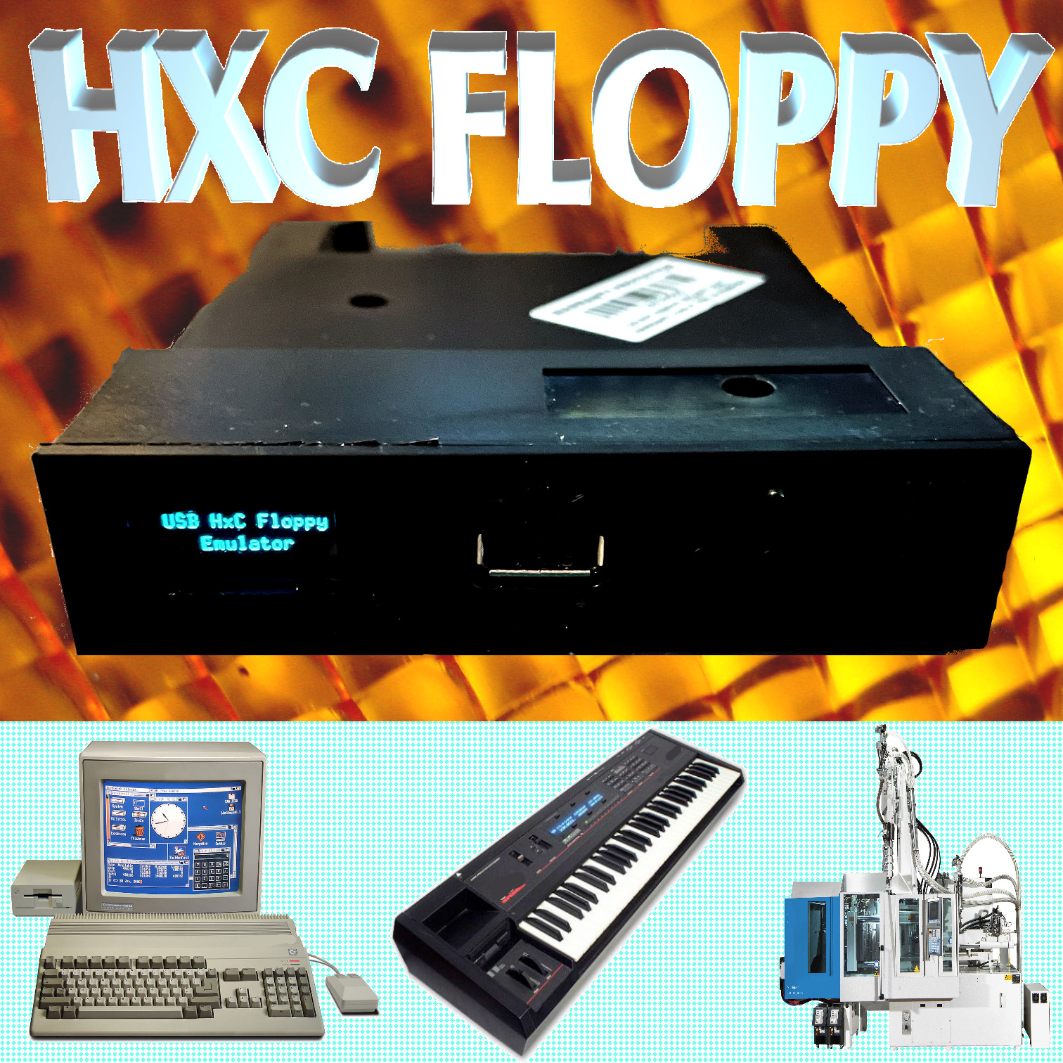 Gotek HxC USB Floppy Emulator Drive Replacement, Licensed, with OLED Screen USA