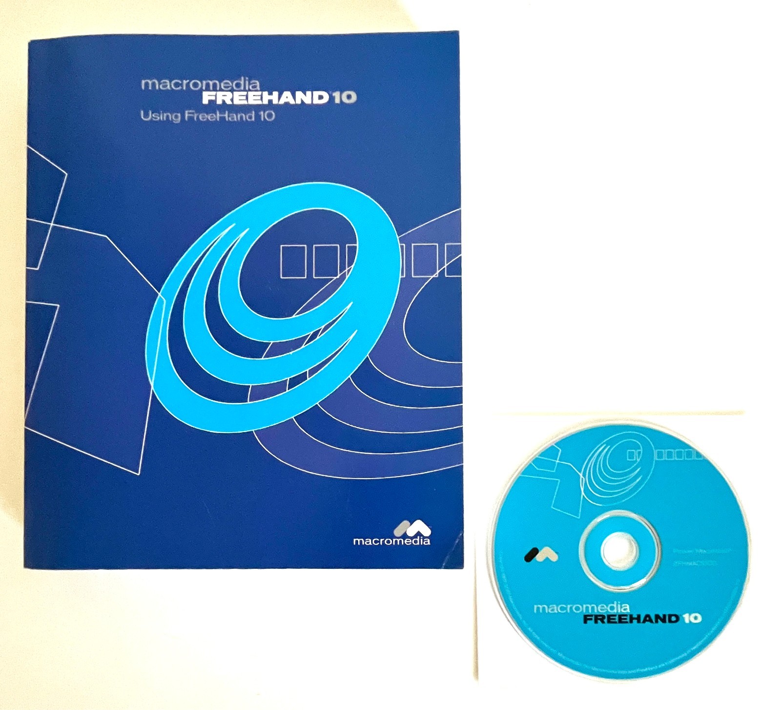 Macromedia Freehand 10 Mac CD Software & 1st Edition Manual Book 2001 Vintage