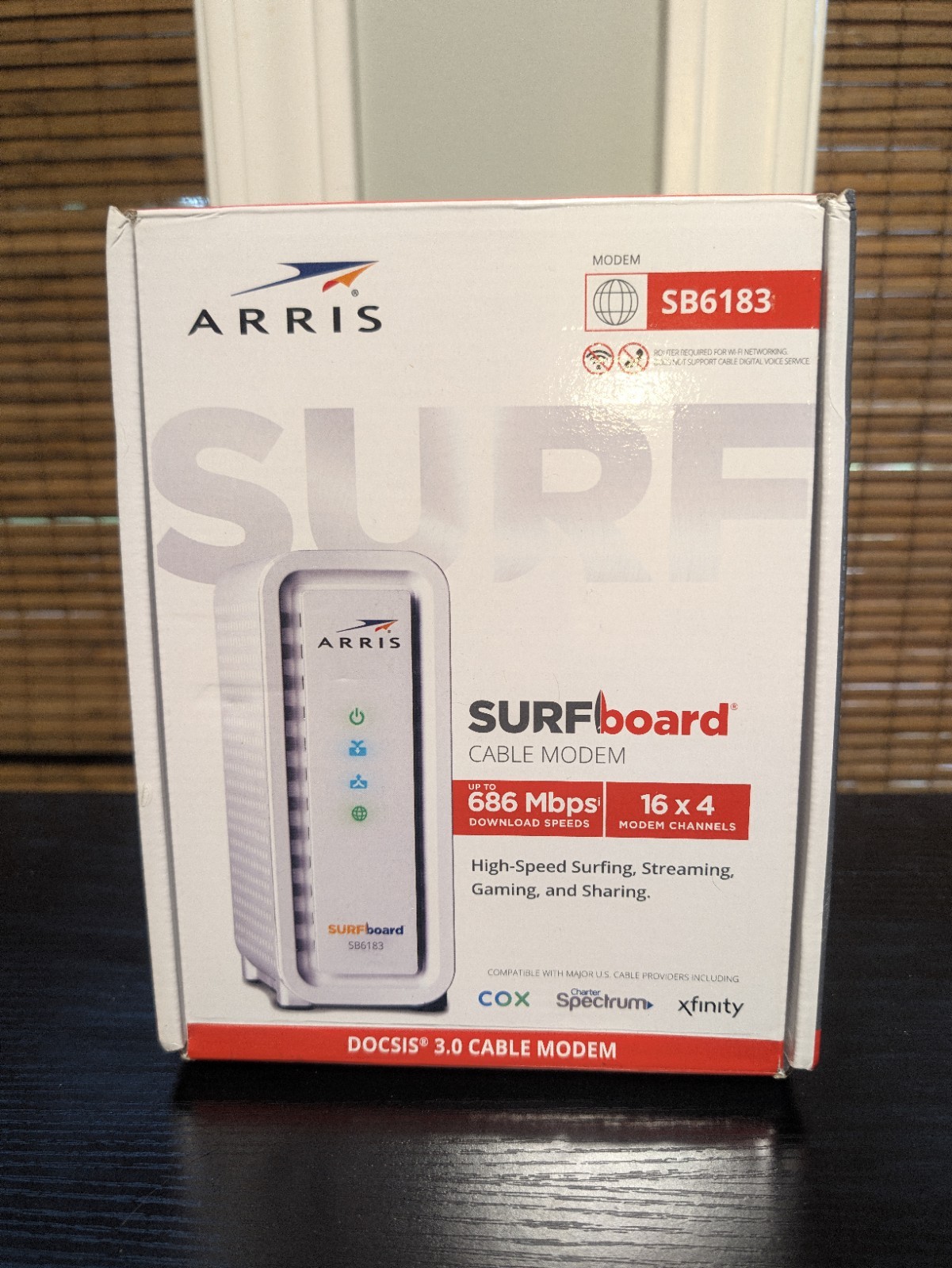 ARRIS SURFboard SB6183 DOCSIS 3.0 Cable Modem 686 Mbps 16x4 Gaming