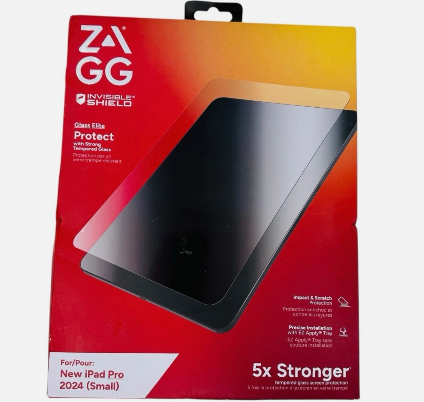 New - Zagg Invisible Shield Glass Elite Screen Protector iPad Pro 11" 2024 Small