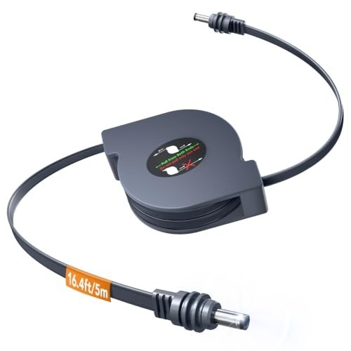 For Starlink Mini Flat Retractable Cable 16.4FT/5M，Waterproof Retractable Cable 