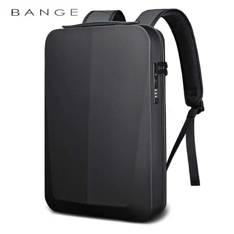 BANGE 15.6in Anti-theft locking Hard shell Laptop Backpack with USB port