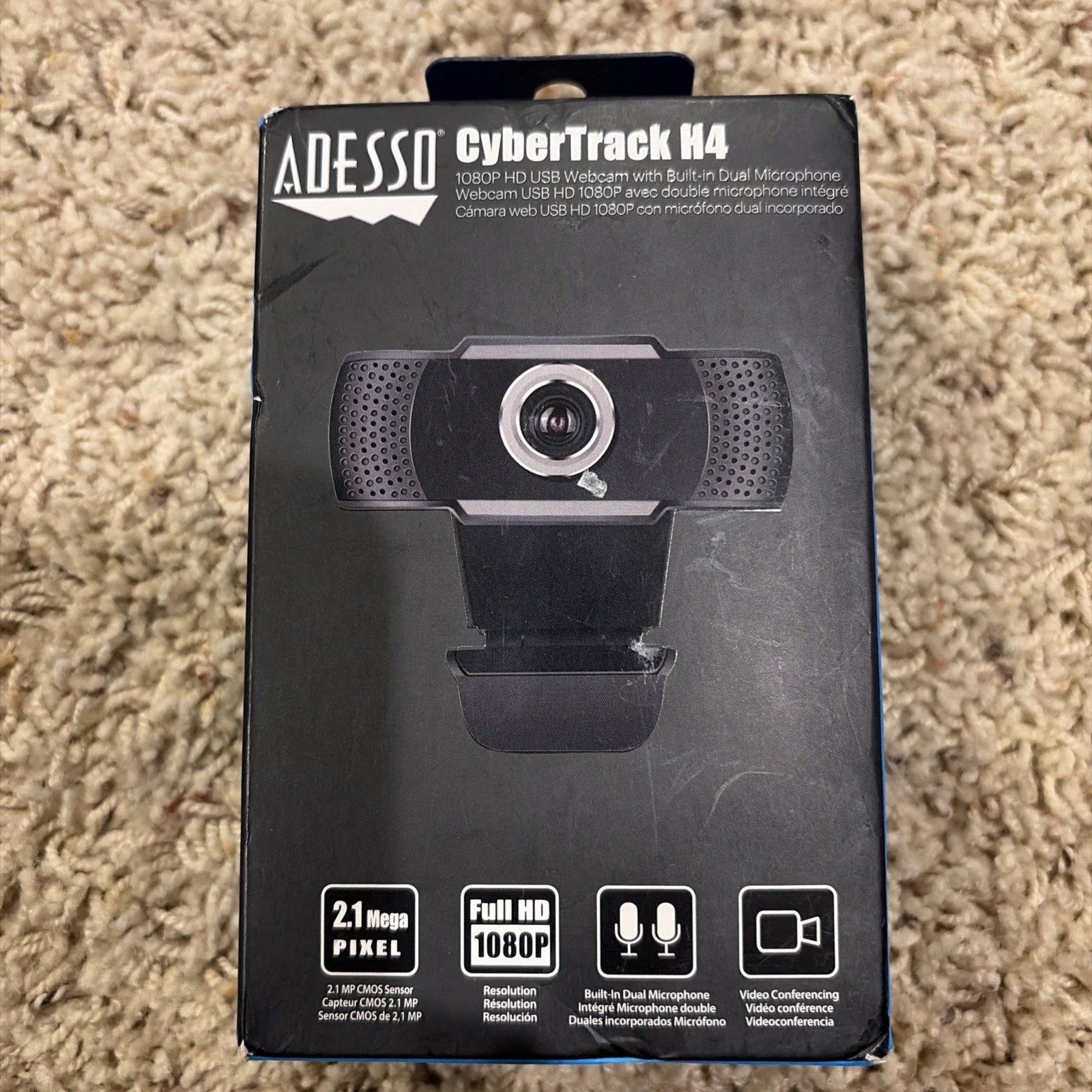 Adesso CyberTrack H4 1080P HD USB Webcam with Built in Microphone