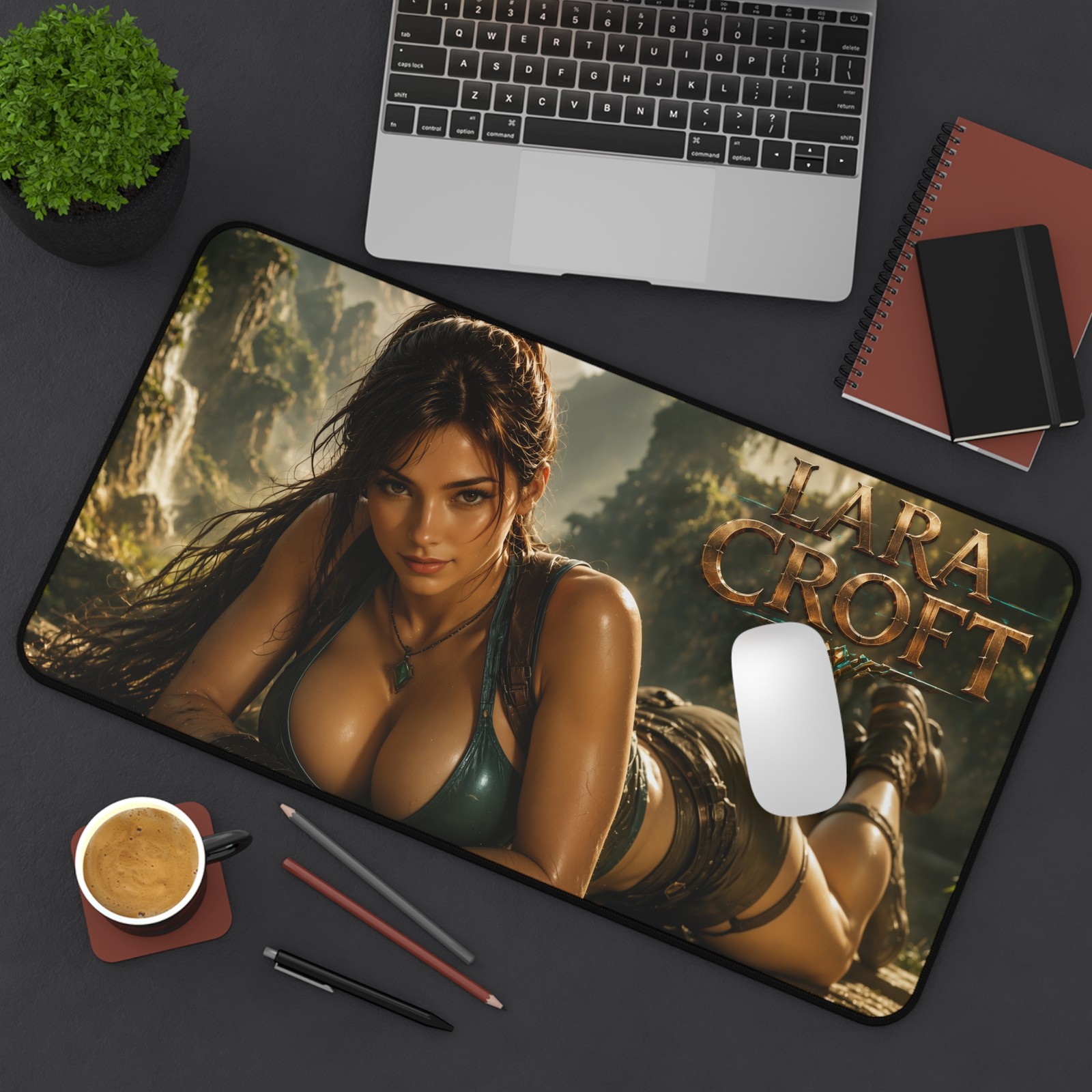 Lara Croft Gaming Mouse Pad, Extended Desk Mat, Gaming Accessories