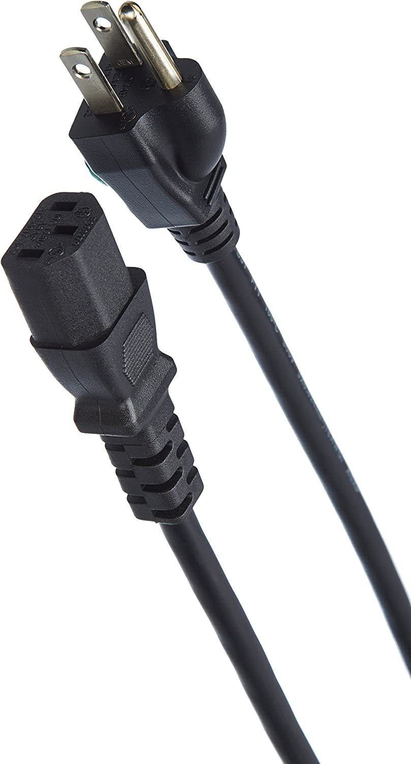 AC Power Cord Cable 3 Prong Replacement US Plug 5' Standard PC Computer Monitor
