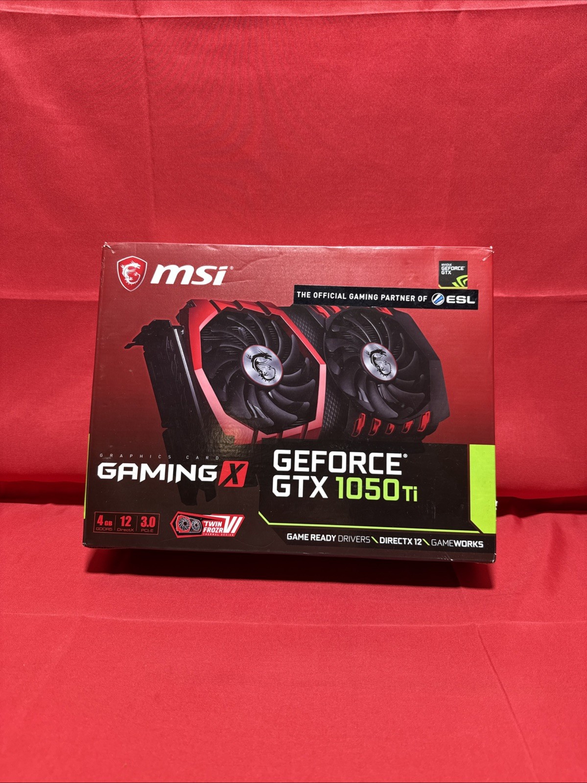 MSI GeForce GTX 1050 Ti Gaming X 4GB GDDR5 PCIe DP HDMI DVI-D Graphics Card