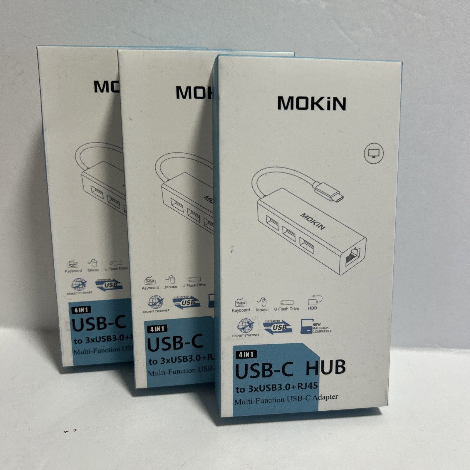 Brand New Mokin - USB-C to Hub 4 In 1