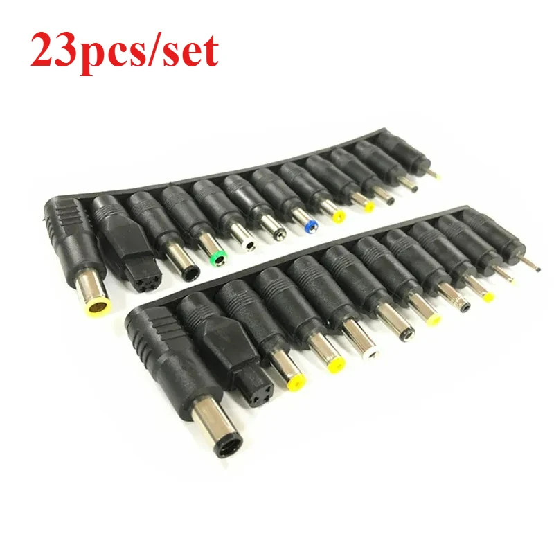 23PCS DC Power Adapter Kit  5.5x2.1mm Tips for Laptop Charger & Power Supply