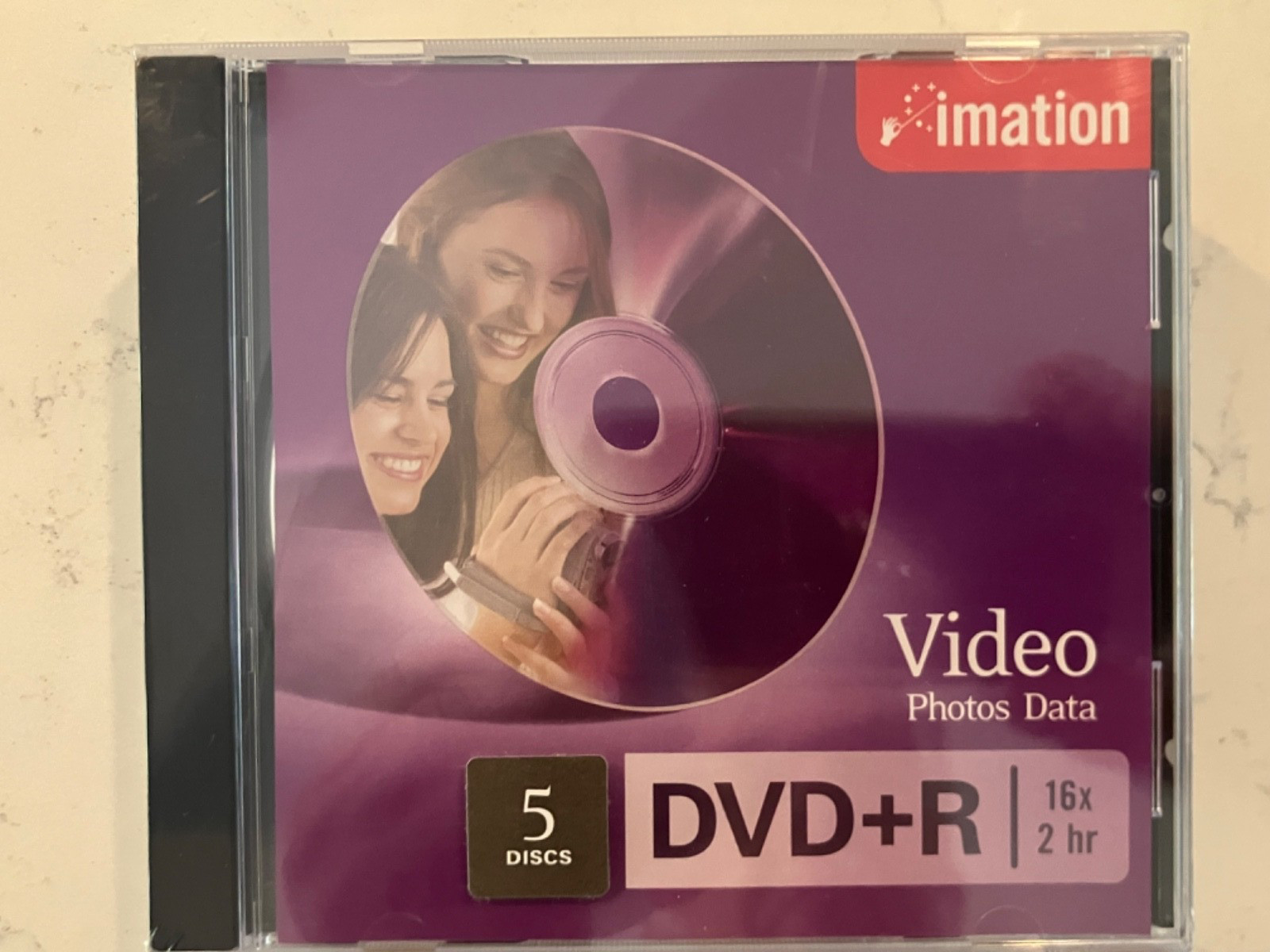 IMATION DVD+R 16x 2hr BLANK DISCS 5 PACK NEW SEALED Photos, Movies, Videos
