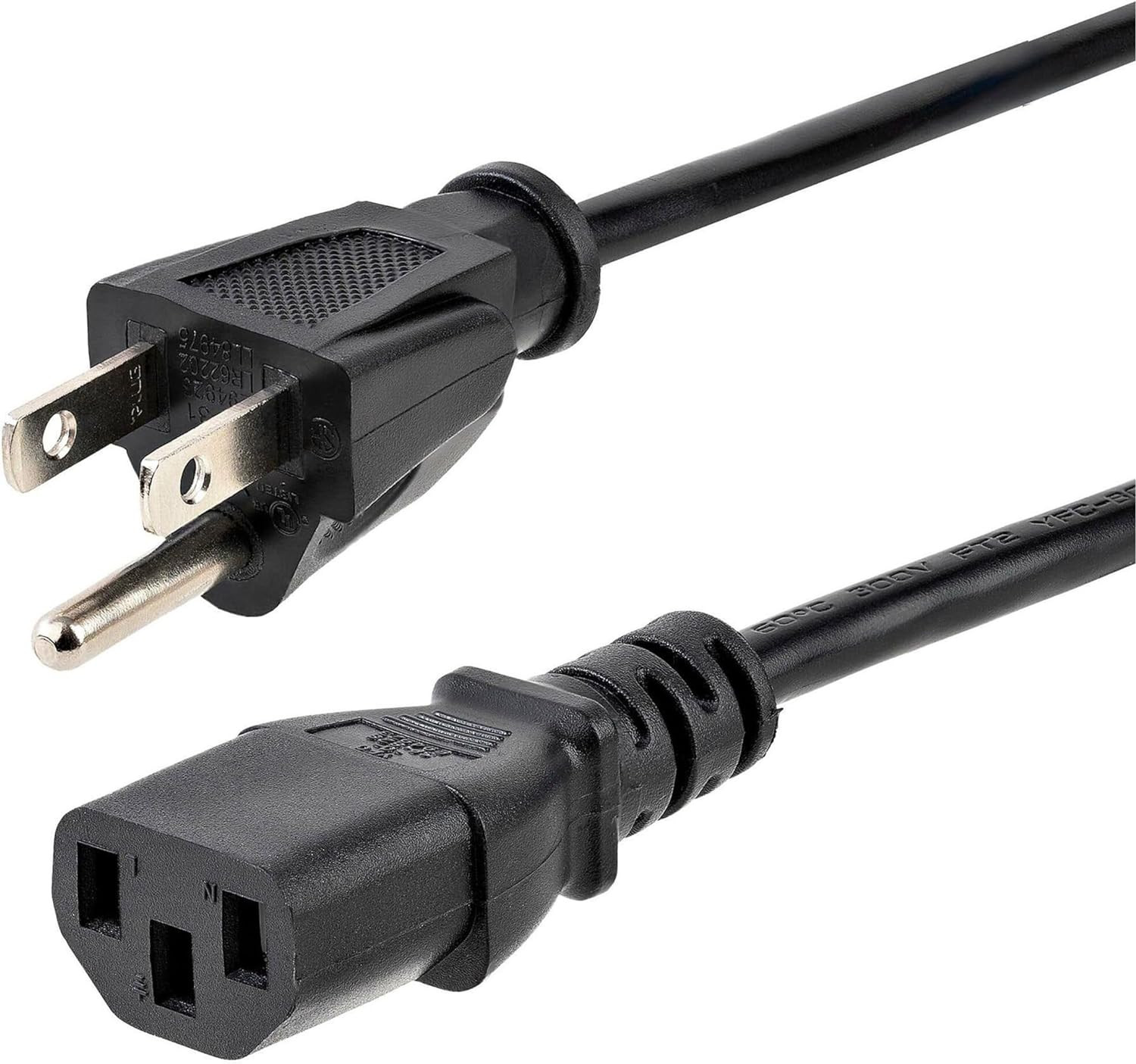 Startech 10Ft Computer Power Cord, 10A 125V, 18AWG, Black (PXT10110)