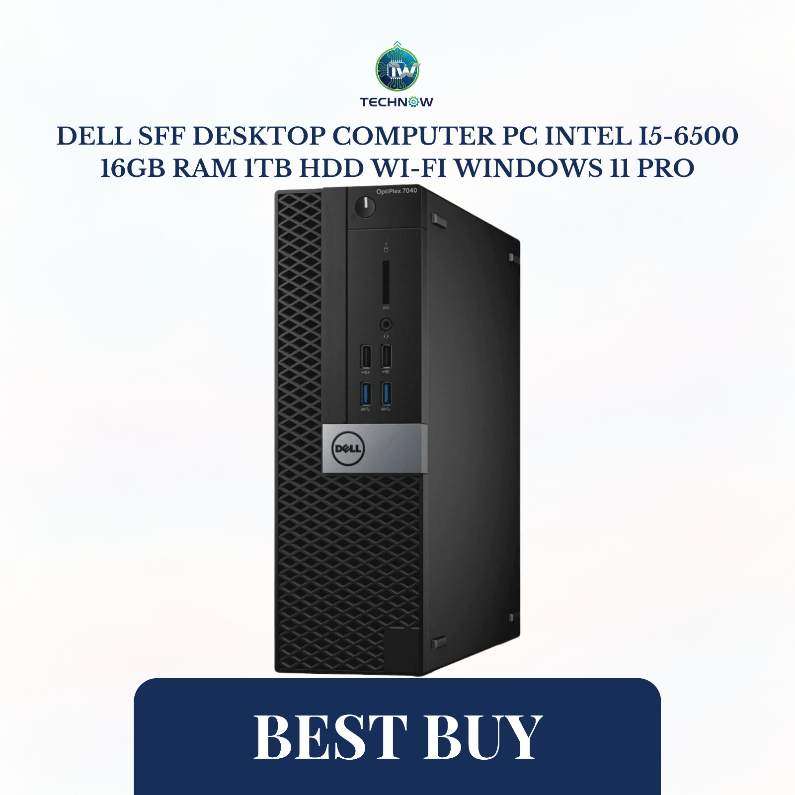 Dell SFF Desktop Computer PC Intel i5-6500 16GB RAM 1TB HDD Wi-Fi Windows 11 Pro