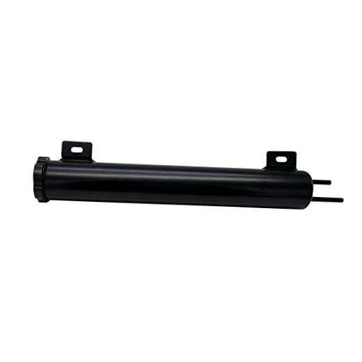 2" X 13" Aluminum Radiator Coolant Overflow Tank Powder Coated Black