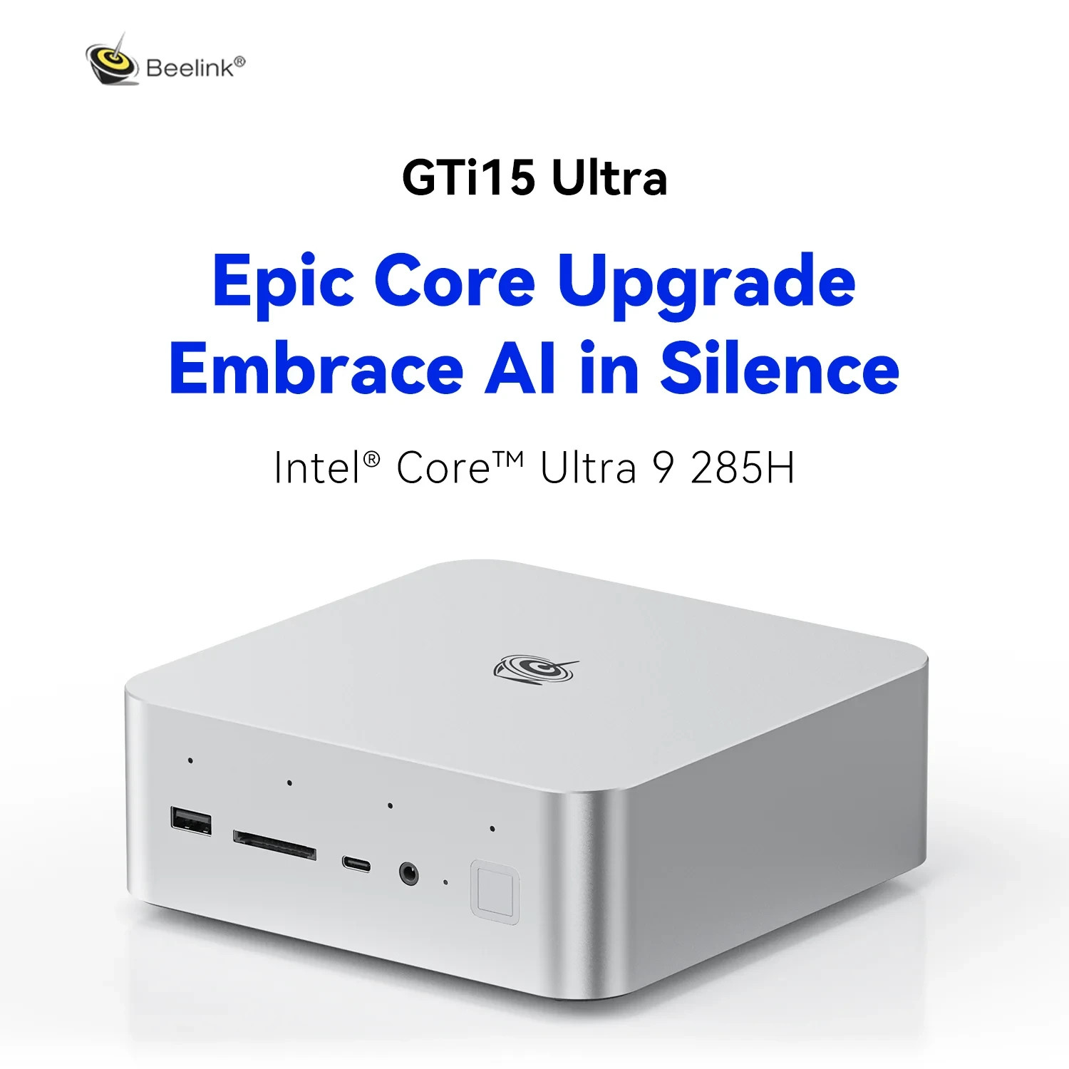 Beelink GTi15 Mini PC Core Ultra 9 285H 64GB RAM 1TB SSD - Frost Silver - Sealed