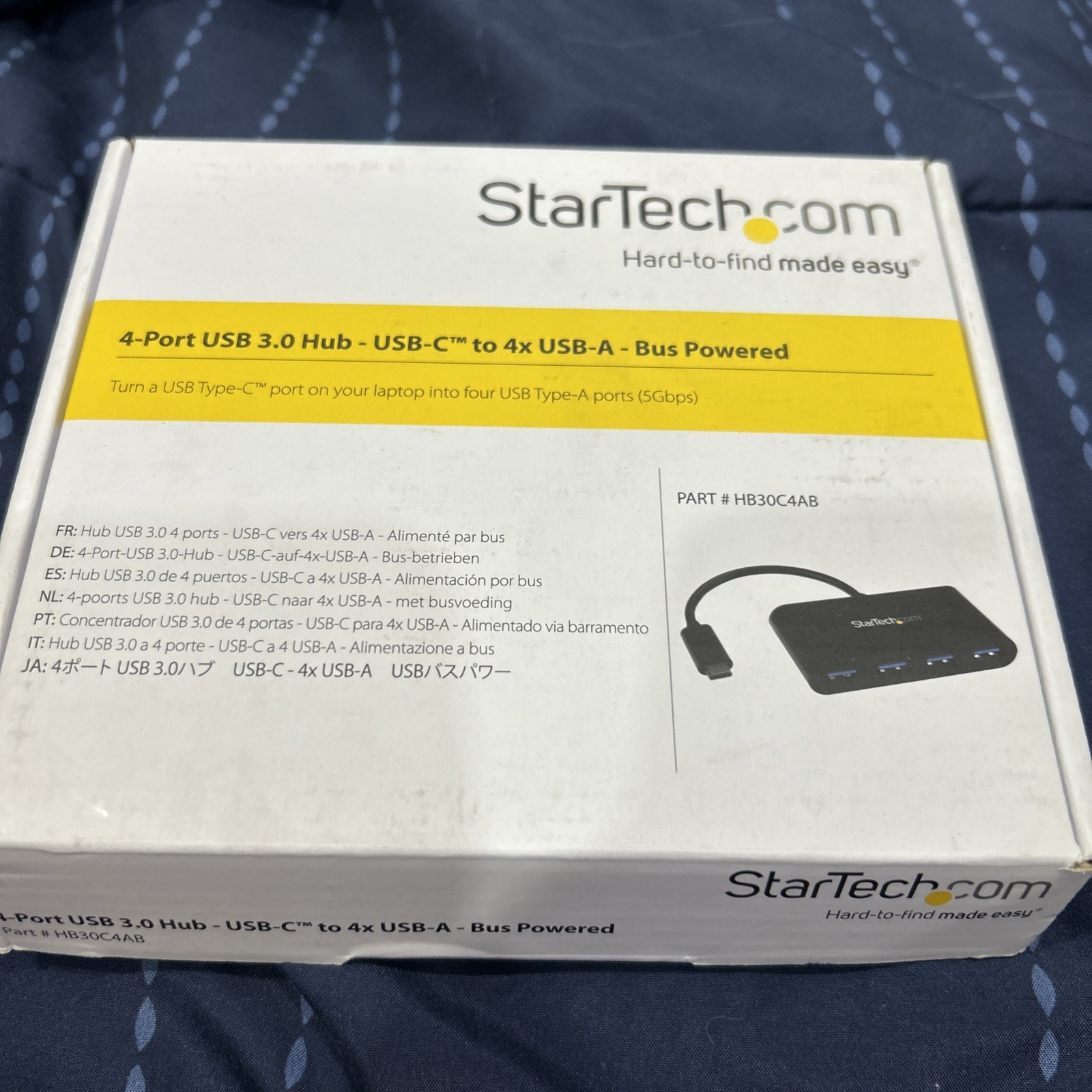 StarTech.com 4 Port USB Hub - USB 3.0 - USB A to 3x USB A and 1x USB C 