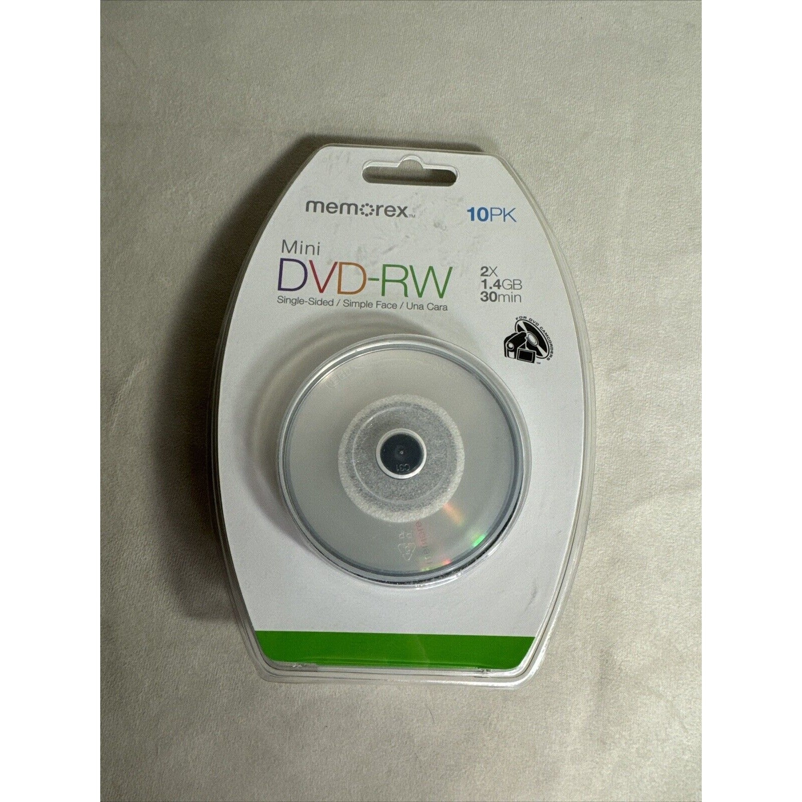 Memorex Mini DVD plus RW 10 Pack (Discontinued by Manufacturer) Single Sided