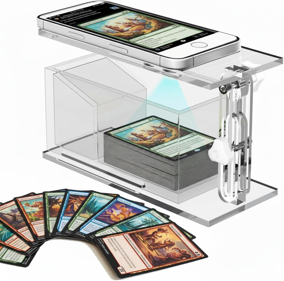 Adjustable Height Trading Card Scanner Stand for MTG & TCG Card Scanner Desk