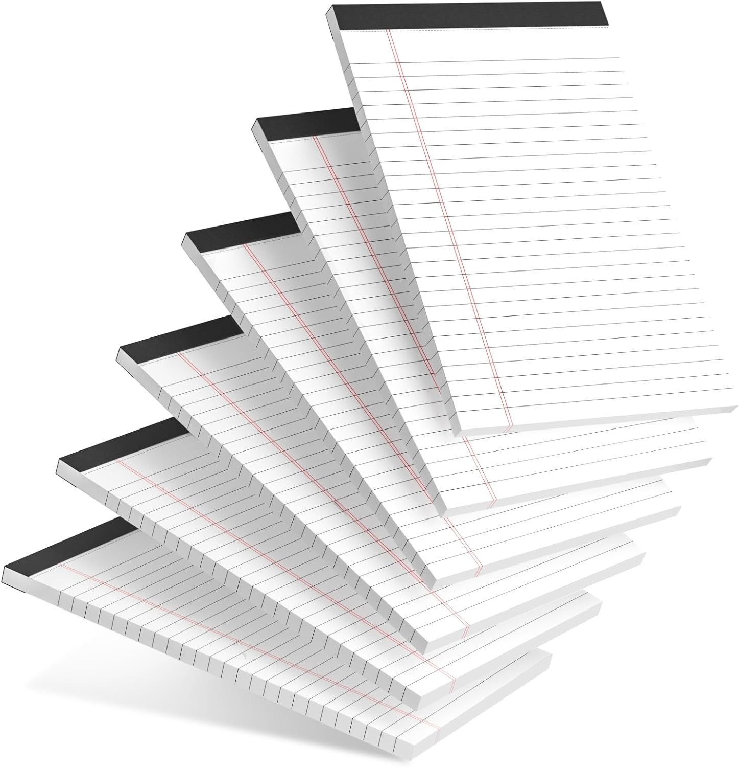 6pcs Small Note Pad 5x8 College Ruled Legal Pads Paper Notepads 6 Pack White 