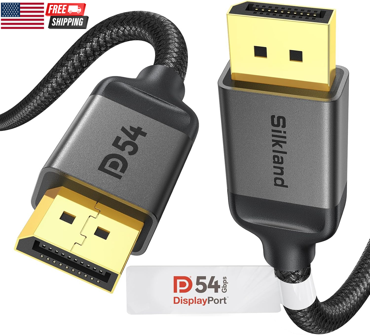 54Gbps Displayport Cable 2.1 [VESA Certified], DP 2.1 Cable [16K@30Hz, 8K@120Hz,