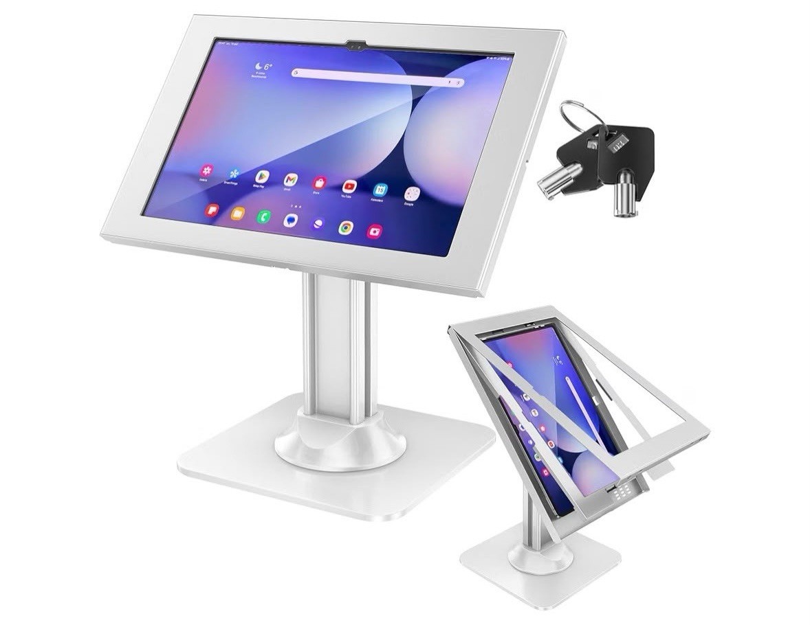 AboveTEK Anti-Theft Samsung Tab S11/S10/S9 Tablet Kiosk Stand POS Security Stand