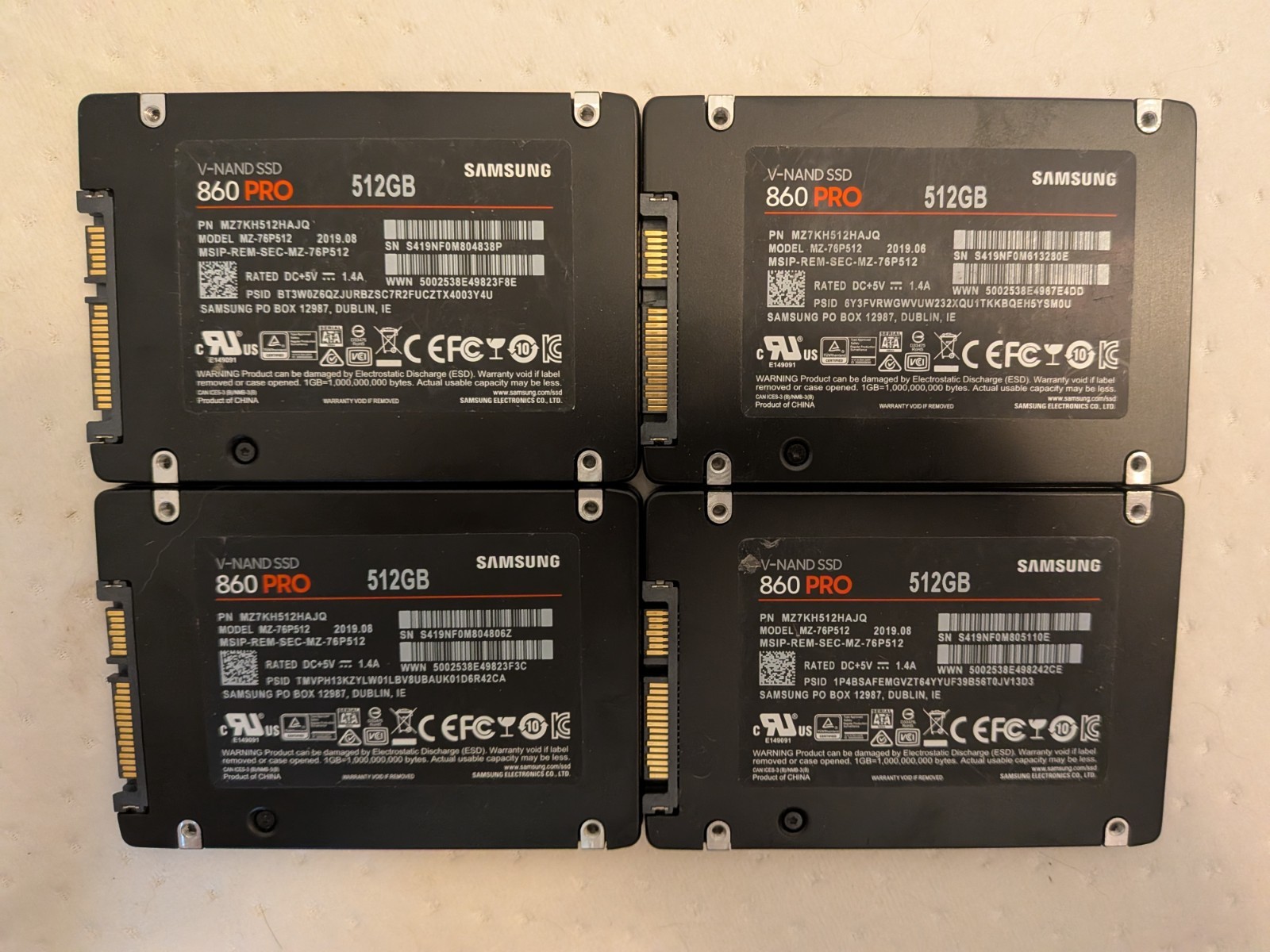 Samsung 860 Pro 512GB 2.5" SATA III SSD MZ-76P512 Solid State Drive V-NAND
