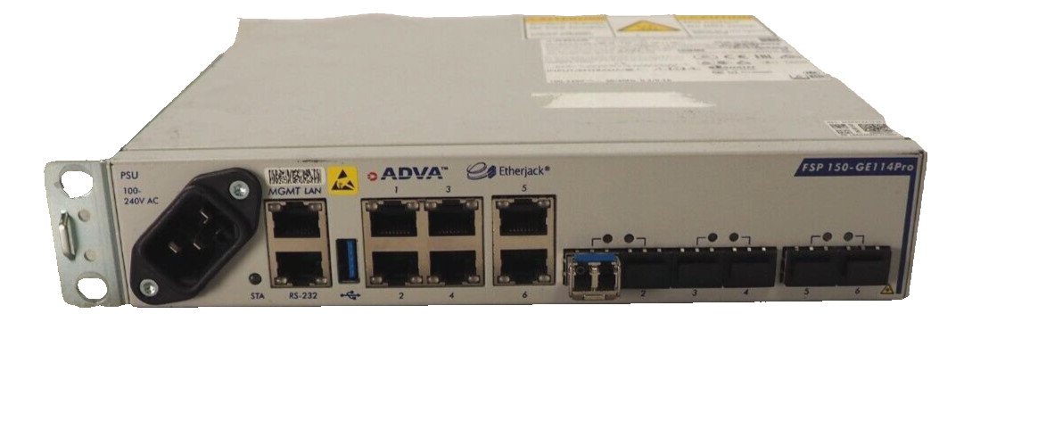 ADVA FSP 150-GE114Pro ETHERJACK 100-240V AC UN344269584 Demarcation Device