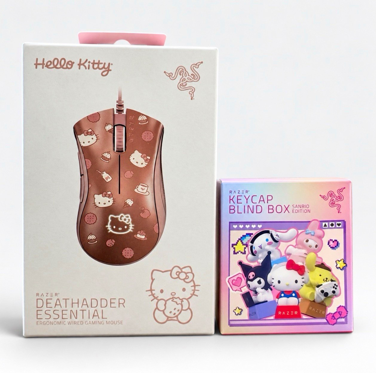 Razer x Hello Kitty DeathAdder Essential Gaming Mouse + Sanrio Keycap Blind Box