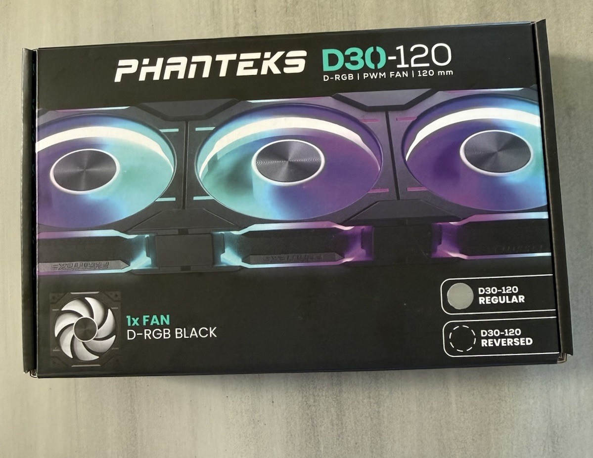 Phanteks D30-120 DRGB PWM Fan, REGULAR Airflow Model, Premium D-RGB Performance