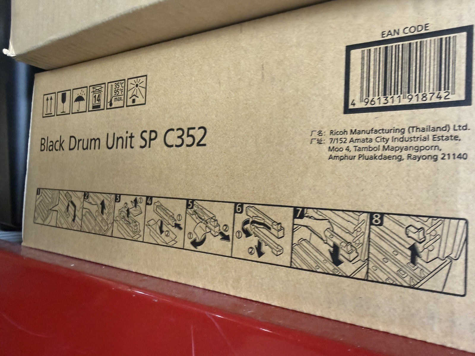 Genuine Ricoh Black Drum Unit SP C352