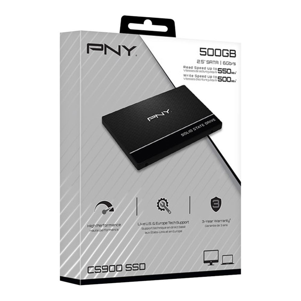 NEW PNY 500GB CS900 SATA III 2.5" Internal SSD, PN: SSD7CS900-500-RB