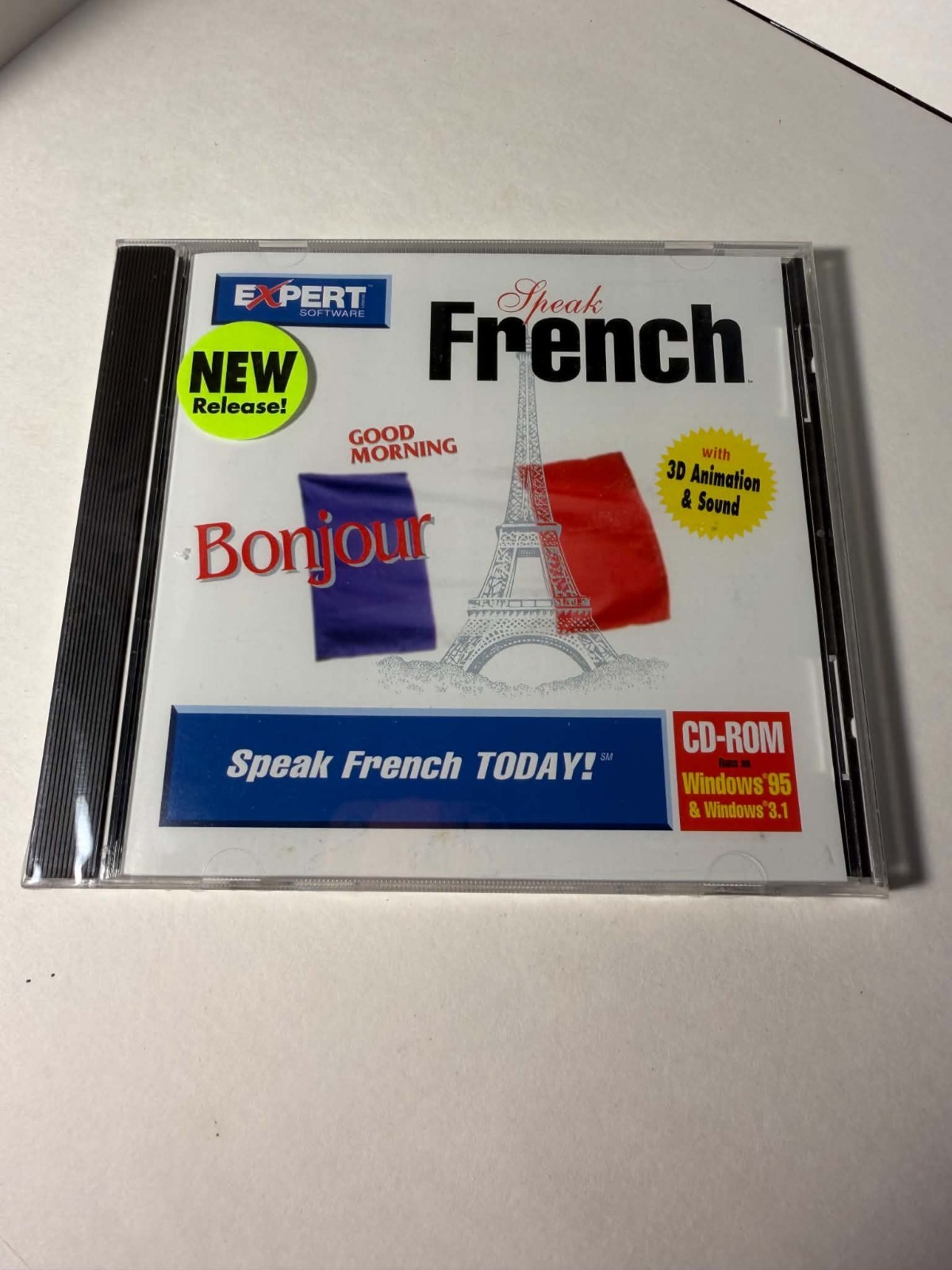 SPEAK FRENCH CD ROM 1996 EXPERT FOR WIN 95 & 3.1 USA ( Pre-Owned )