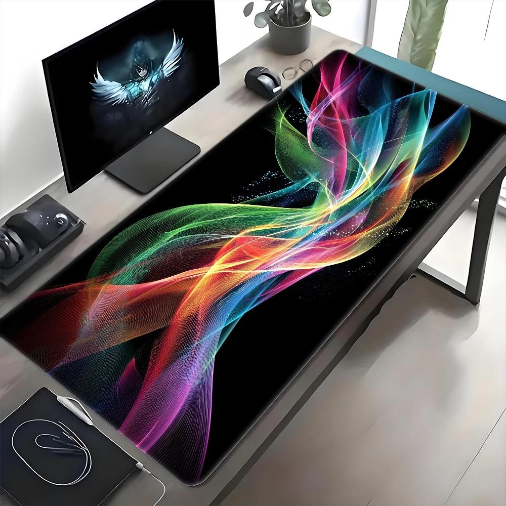 1pc Multi-Size Rubber Mouse Pad 2D Flat Durable Wear-Resistant Iridescent Lumi