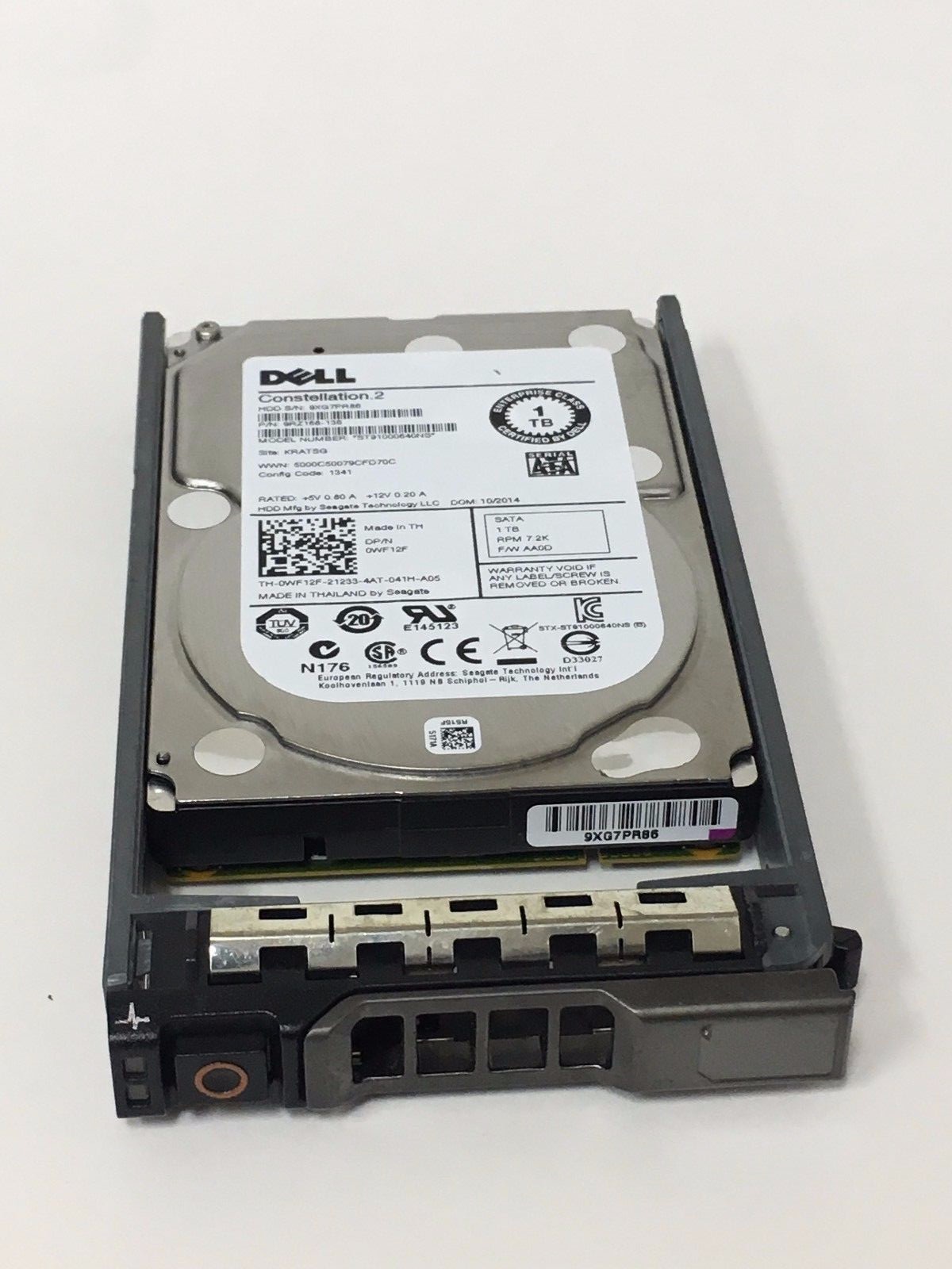 FIT FOR Dell 0WF12F 1TB 7200RPM SATA 2.5"6Gb/s HDD R610 R620 R630 R710 R720 R730