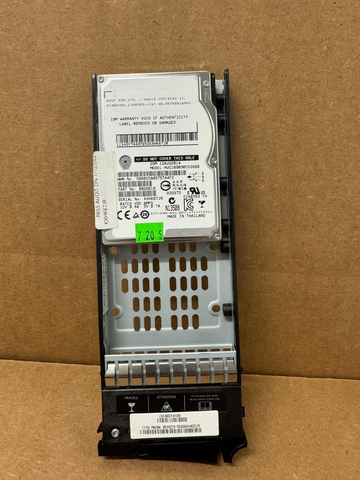 IBM 00Y2684 900GB 10K 6Gb SAS 2.5Inch Internal Hard Drive