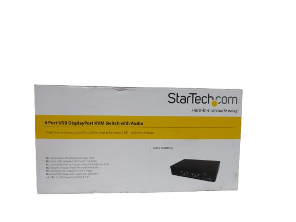 StarTech SV431DPUA 4-Port USB DisplayPort KVM Switch With Audio and Power Supply
