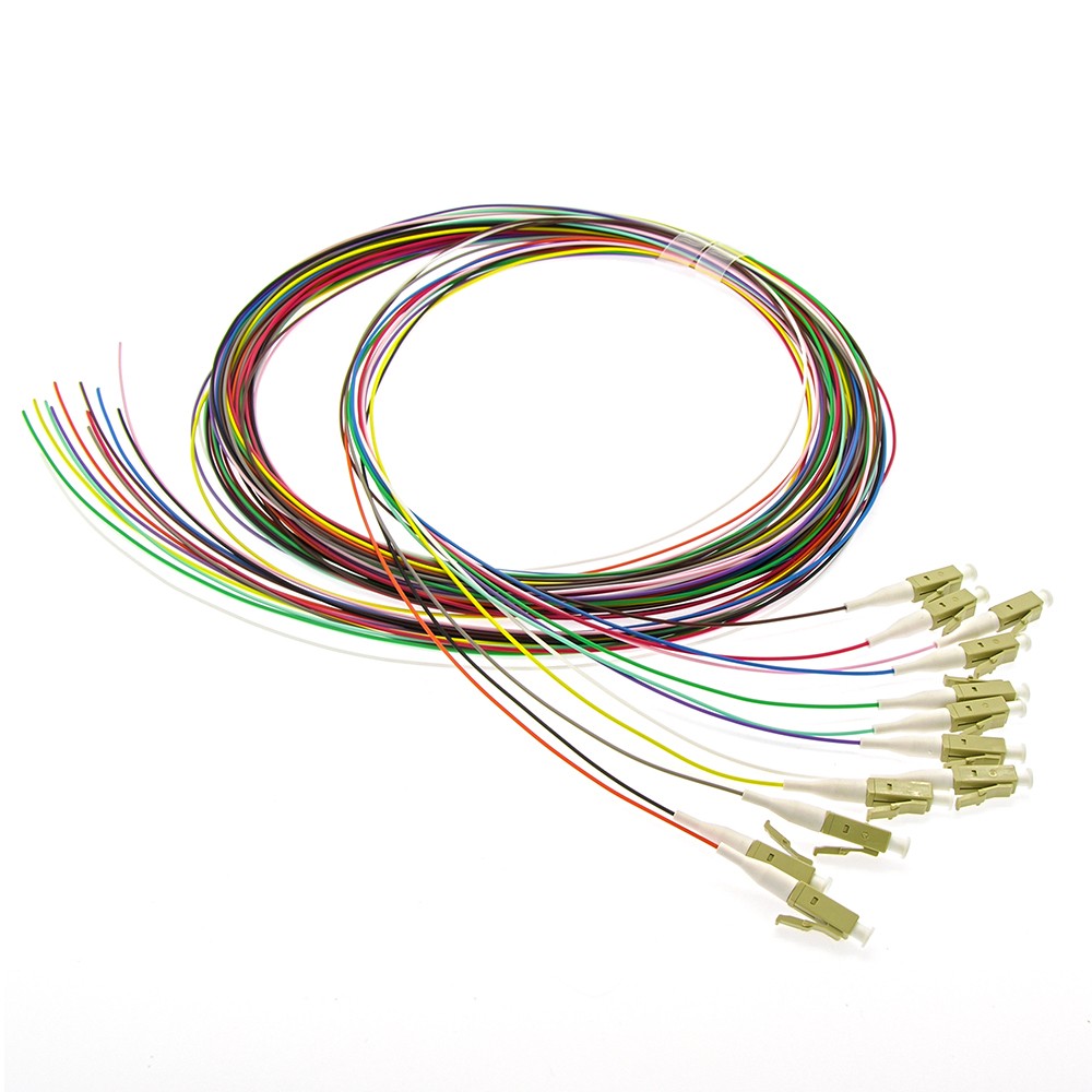 5 Pack of 12-Pack 3m LC/UPC OM3 Multimode Multicolor Pigtail