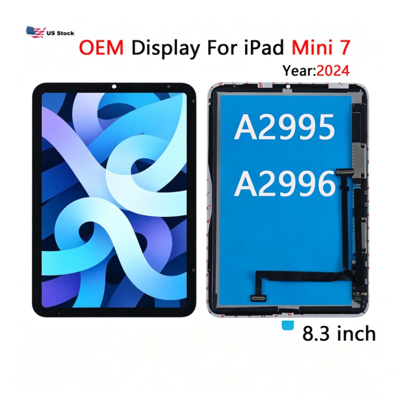 OEM For iPad Mini 7th 8.3'' 2024 A2995/A2996 LCD Screen Display Replacement