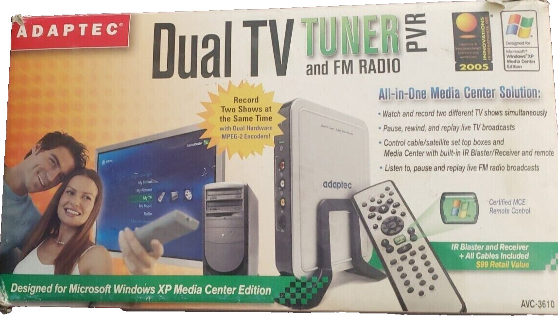 Adaptec  Dual TV Tuner PVR & FM RADIO  ( PVR 3610 )  ALL IN 1 MEDIA CENTER