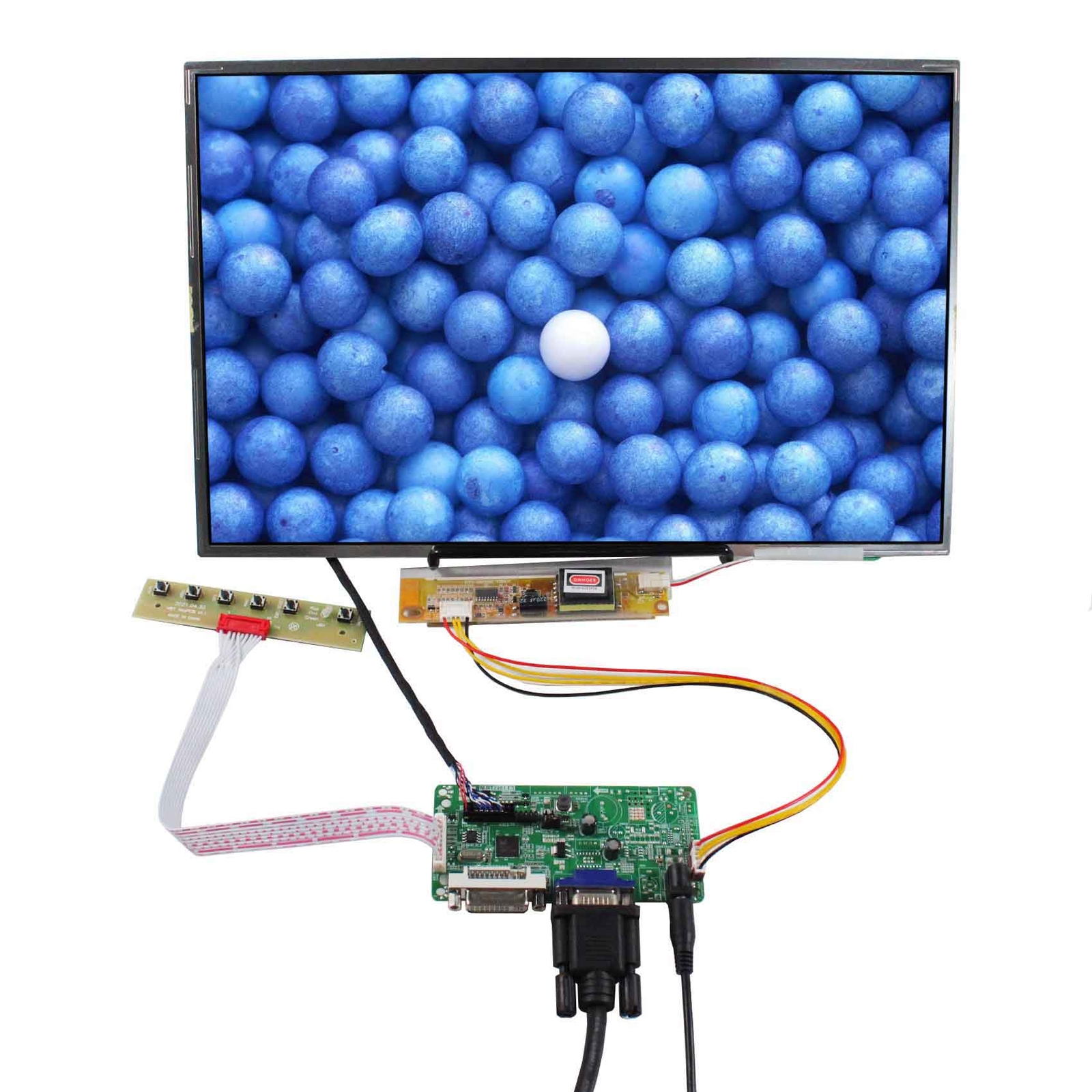 DVI VGA LCD Controller Board 15.4inch 1440x900 LCD Screen