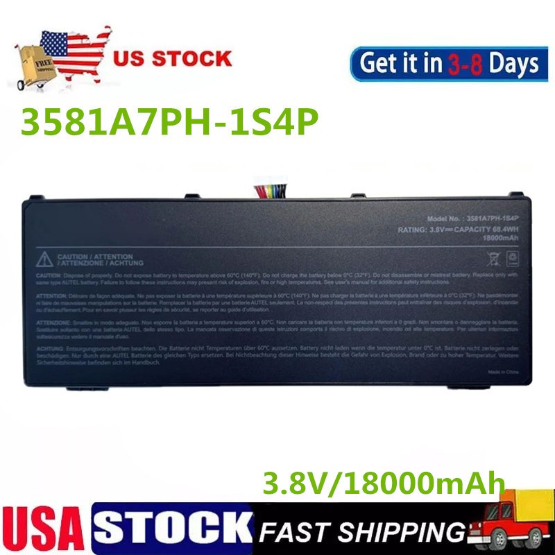 New battery For AUTEL MaxiSYS Ultra 3581A7PH-1S4P MLP3581107-1S4P 3.8V/18000mAh