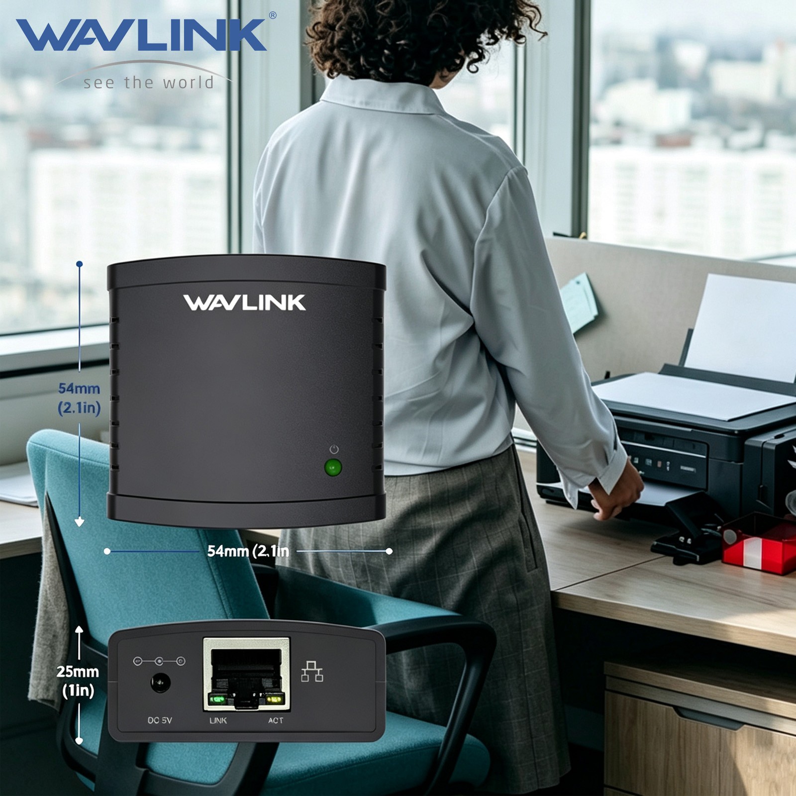 USB A Network Print Server LAN Print Share Server Protocol LPR for Windows/Mac