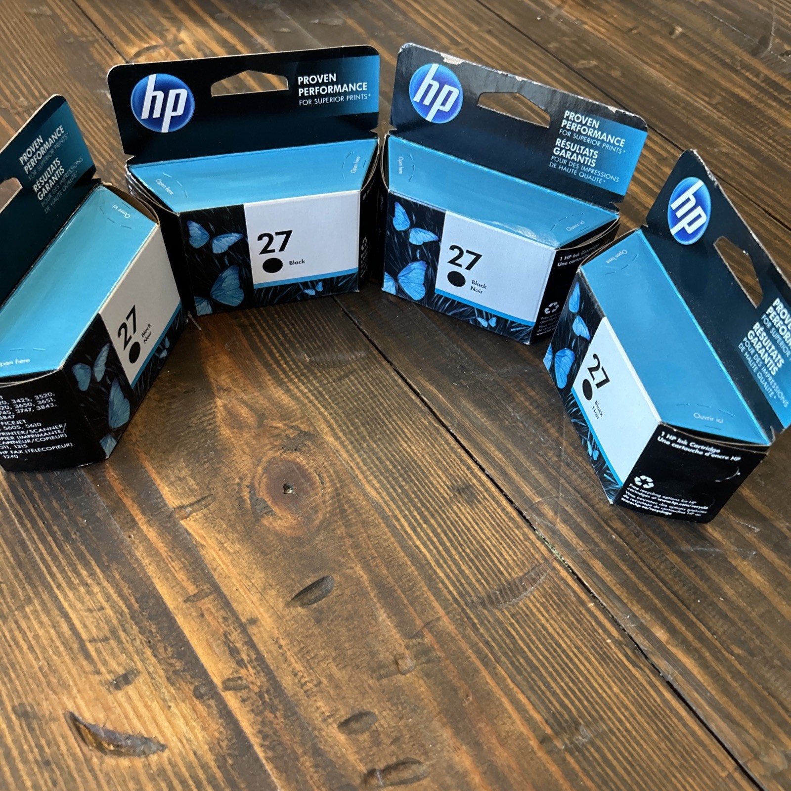4 Genuine HP 27 Ink Cartridge Exp: Jun 2024 New Sealed