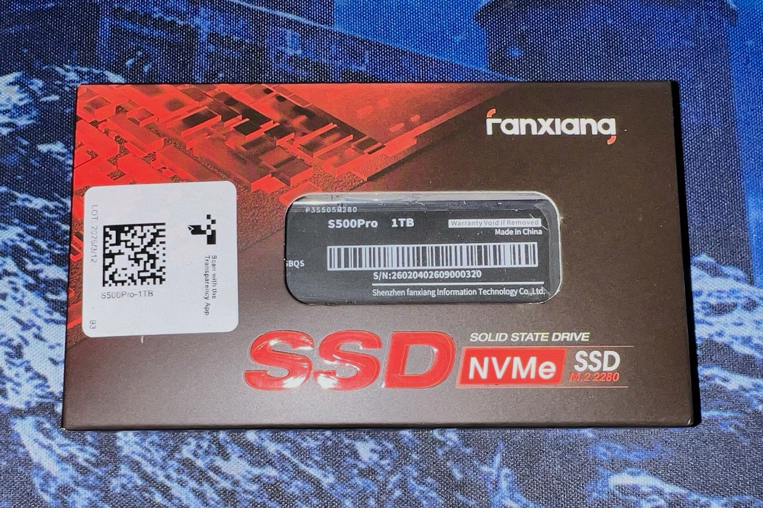 fanxiang S500Pro 1TB M.2 2280 NVMe PCIe Gen3 x4 Internal SSD