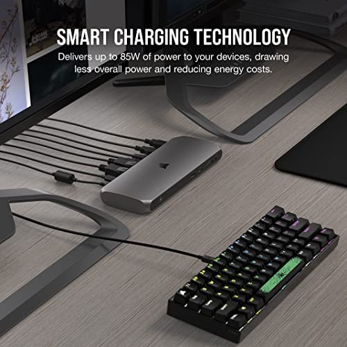 CORSAIR TBT100 DP THUNDERBOLT™ 3 DOCK WITH DISPLAYPORT - 2X -  BLACK/GRAY