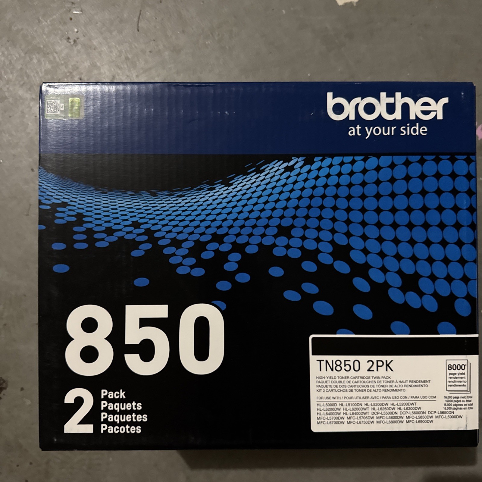 Brother TN850 Black Toner High Yield Cartridge 2 Pack - New , P2