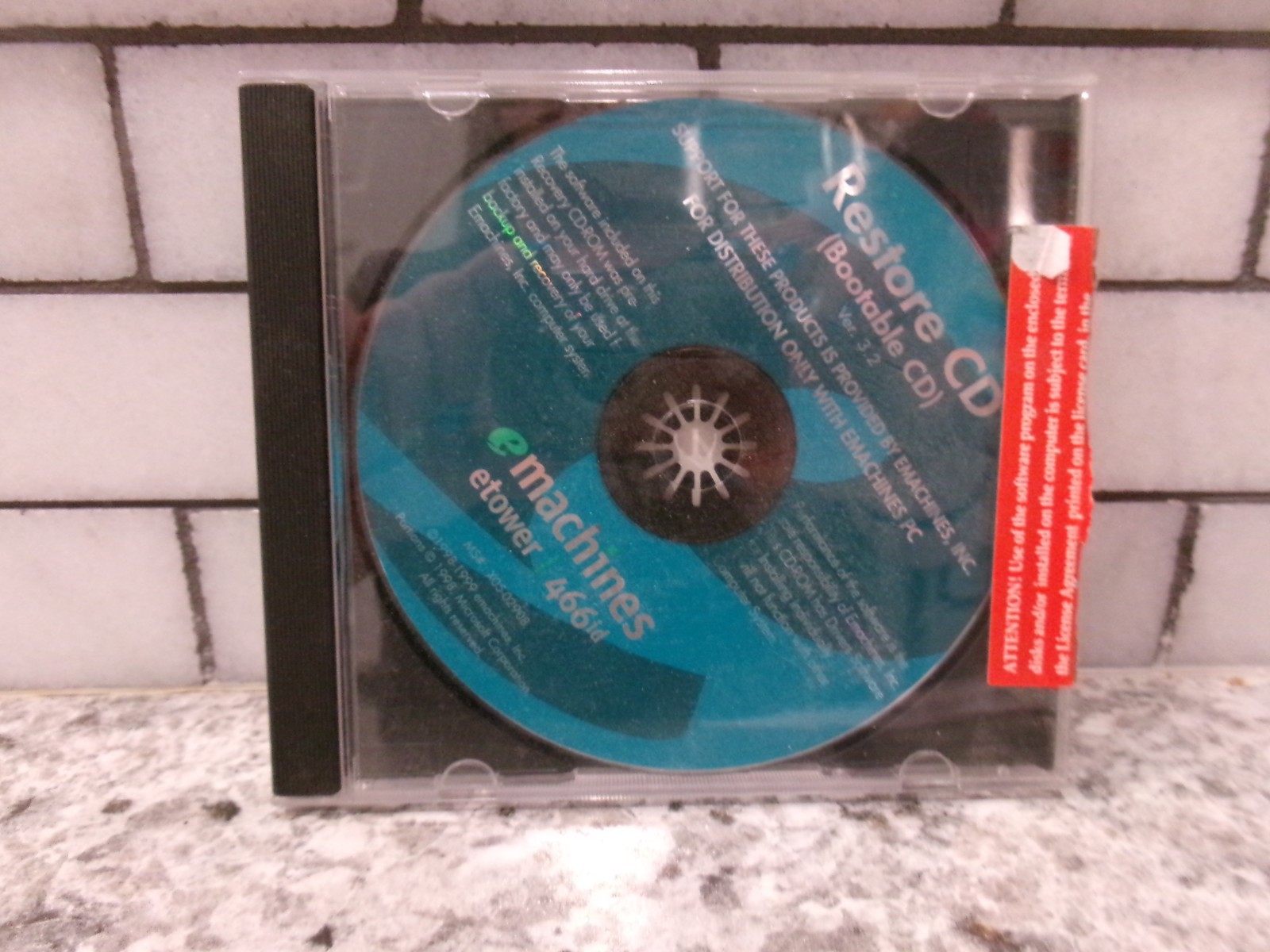 Emachines Ver 3.2 Restore CD, Bootable CD, 1998-1999