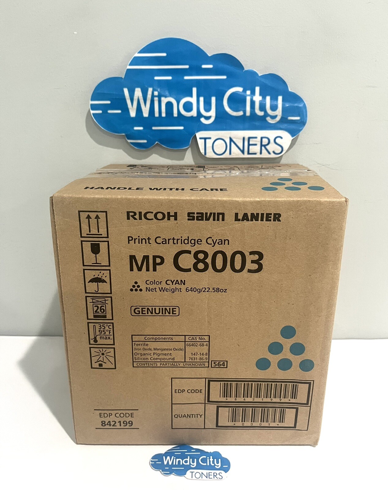 Ricoh MP C8003 Toner Cartridge 842199 Cyan 47,000 Page Genuine OEM Sealed NEW