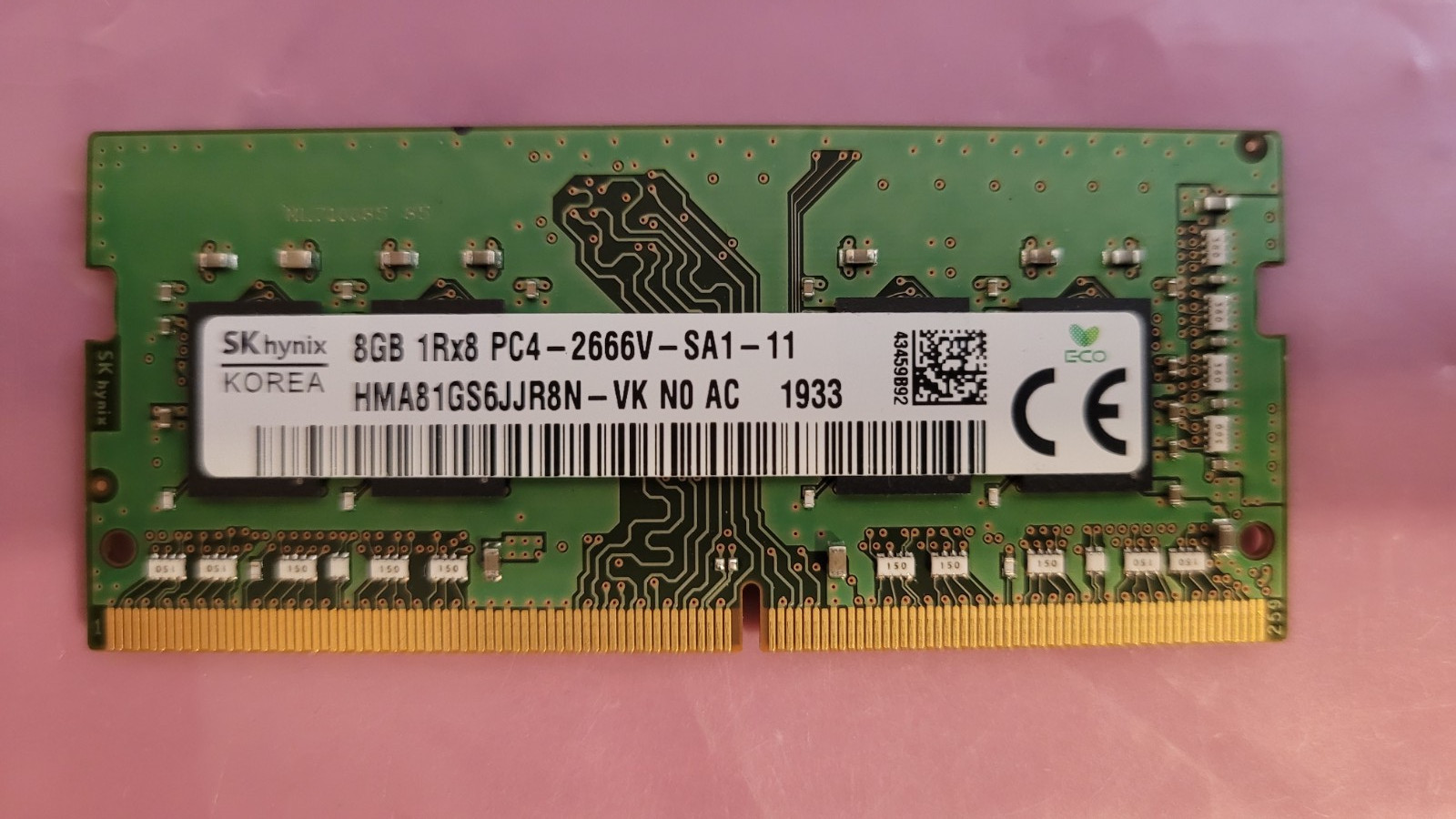 Skhynix 8GB PC4-2666 PC4-21300 DDR4 2666MHz 1.2V  CL19 1Rx8 Laptop RAM Memory
